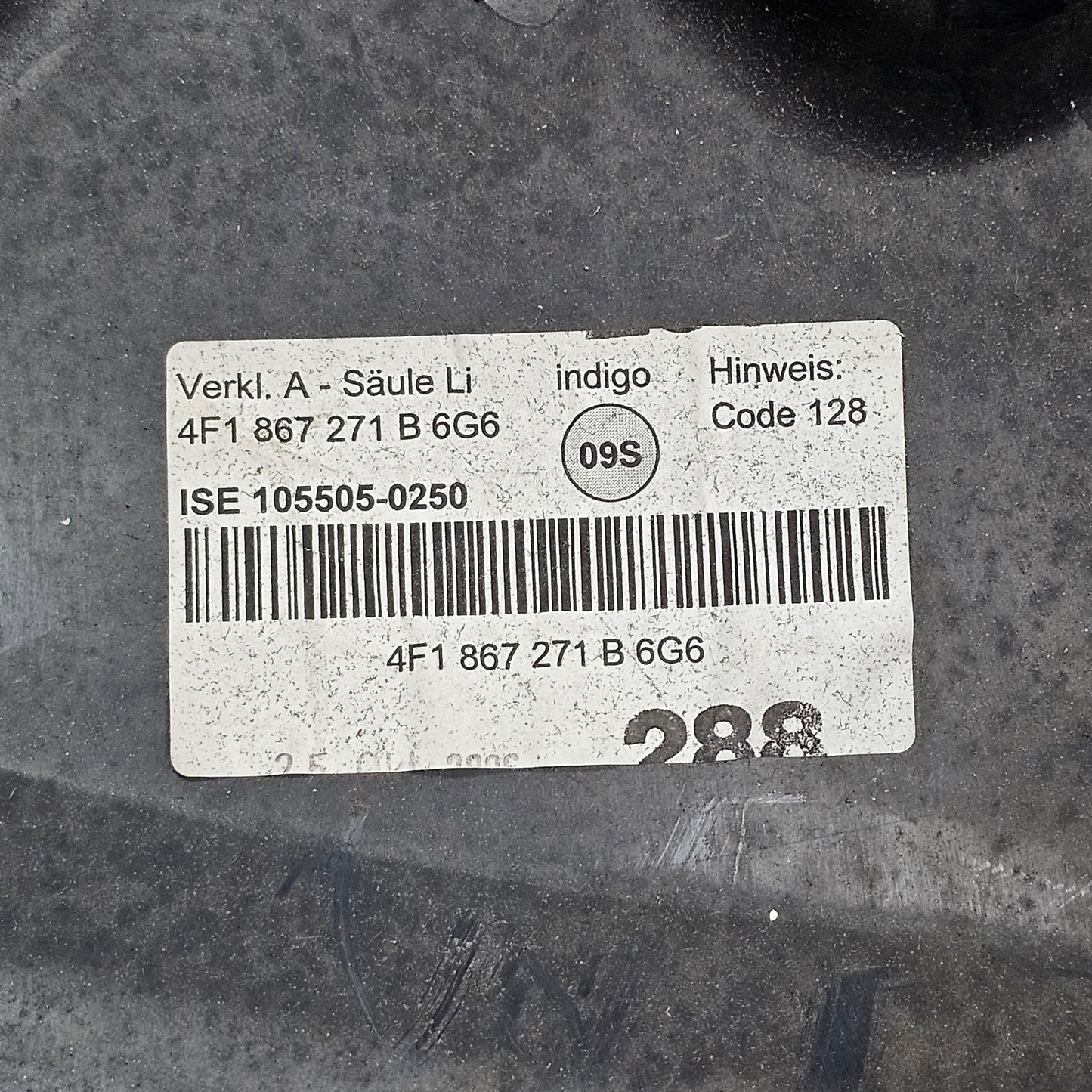 Verkleidung A-Säule vorne links unten Audi A6 4F 4F1 867 271 B Indigo Blau - gebraucht