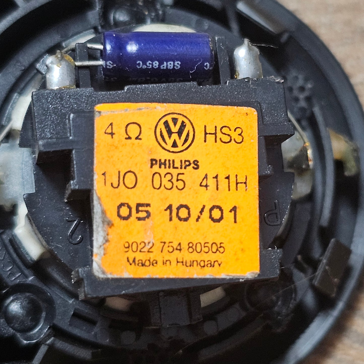 Innenbetätigung Tür hinten rechts mit Lautsprecher 1J4 839 114 C + Lautsprecher 1J0 035 411 H für VW Golf IV
