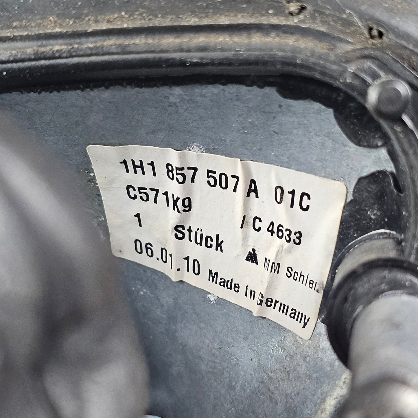 Außenspiegel links elektrisch VW Golf 3 / Vento – 1H1857507A – Hot Chilli Red (LC3L) – gebraucht