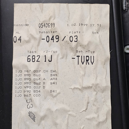 Türverkleidung vorne rechts EWL VW Golf 4 – Teilenummer 1J3 867 012 CH – Gebraucht