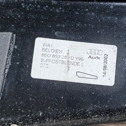 Blende B-Säule Audi A4 B6 B7 8E 8E0853289D Schwarz