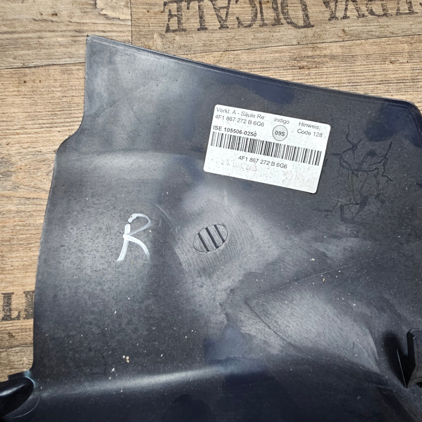 Verkleidung A-Säule vorne rechts unten Audi A6 4F 4F1 867 272 B Indigo Blau - gebraucht