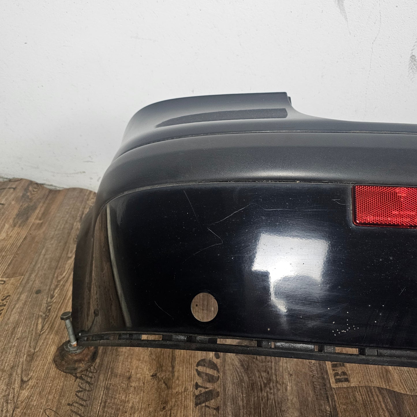 VW Golf 4 IV originale Heckstoßstange Stoßfänger hinten Heckschürze 1J6 807 417 gebraucht / L041 Schwarz