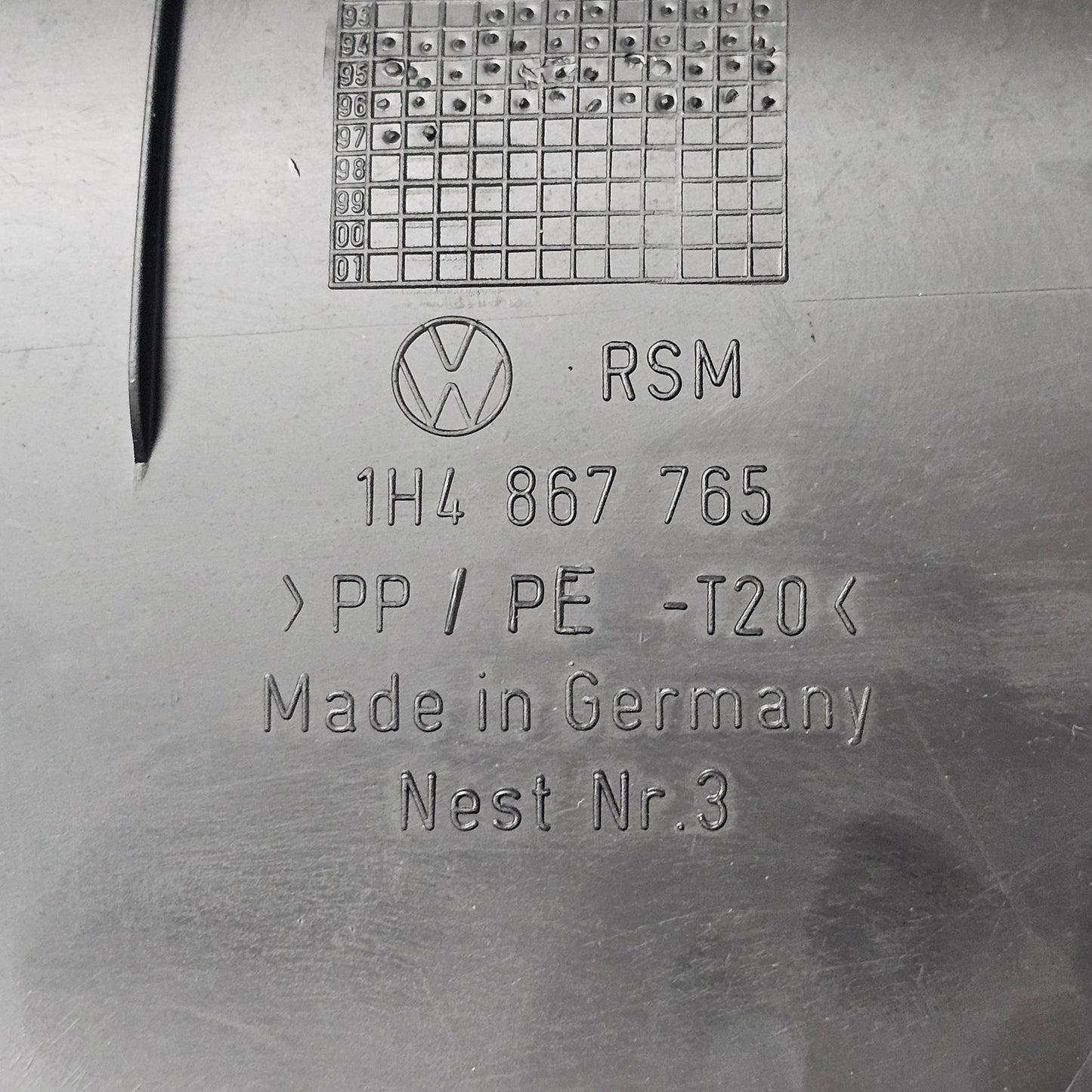 B-Säulenverkleidung links schwarz VW Golf 3 – 1H4867765 – gebraucht