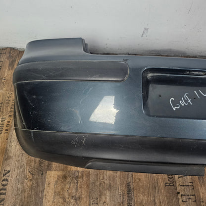 VW Golf 4 IV Original Heckstoßstange Stoßfänger hinten Heckschürze 1J6807417 gebraucht / LC7U Beech Grey Metallic