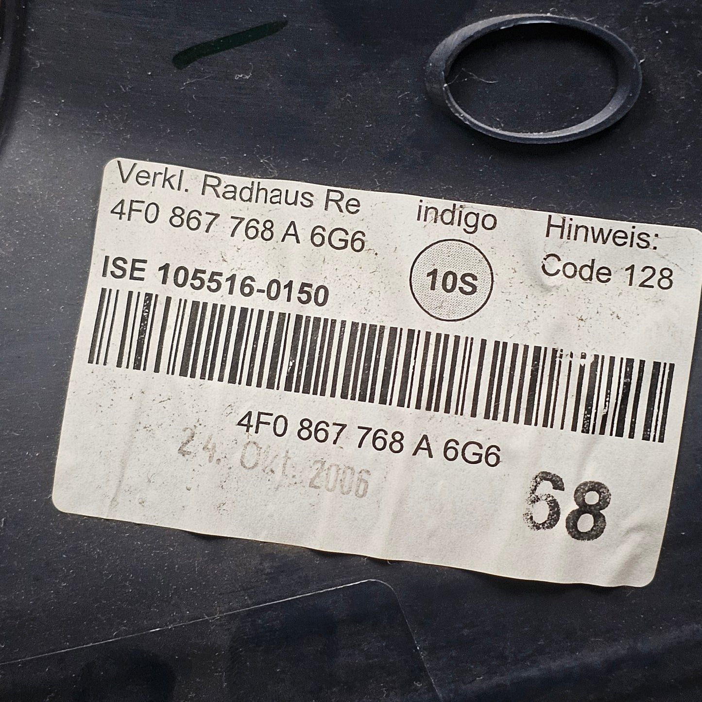 Verkleidung C-Säule unten rechts / Einstiegsleiste Audi A6 4F C6 4F0 867 768 A Indigo Blau - gebraucht