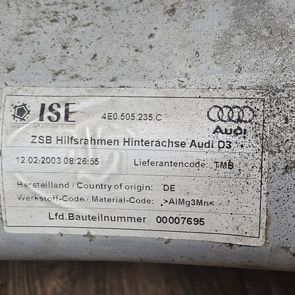 Audi A8 D3 4E Original Hilfsrahmen Hinterachse Achsträger 4E0 505 235 C gebraucht
