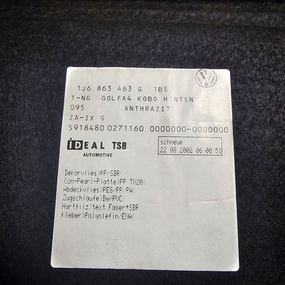 Gebrauchter Kofferraumteppich für VW Golf IV – Teppichboden – Teilenummer 1J6863463G