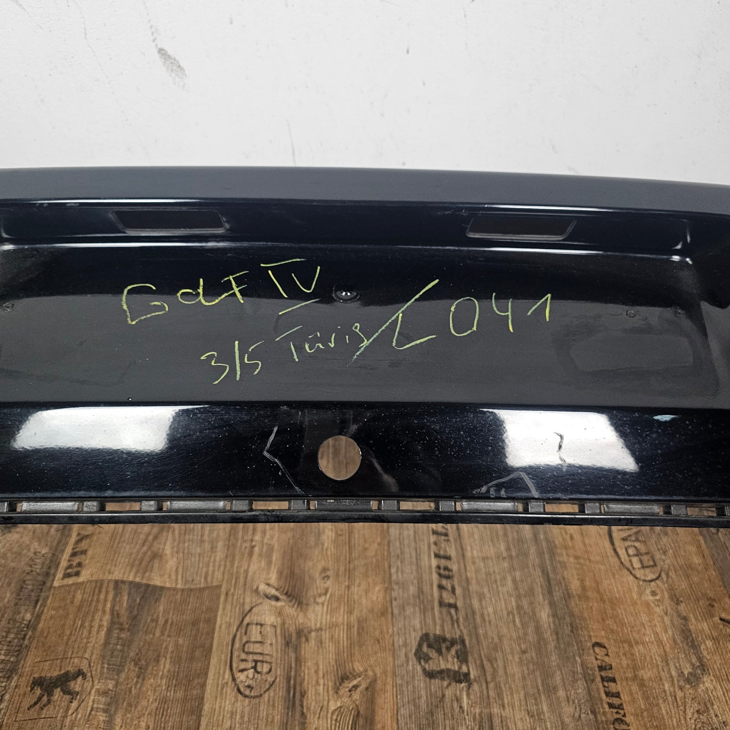 VW Golf 4 IV originale Heckstoßstange Stoßfänger hinten Heckschürze 1J6 807 417 gebraucht / L041 Schwarz