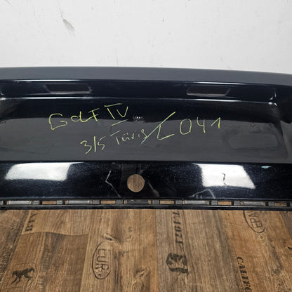 VW Golf 4 IV originale Heckstoßstange Stoßfänger hinten Heckschürze 1J6 807 417 gebraucht / L041 Schwarz