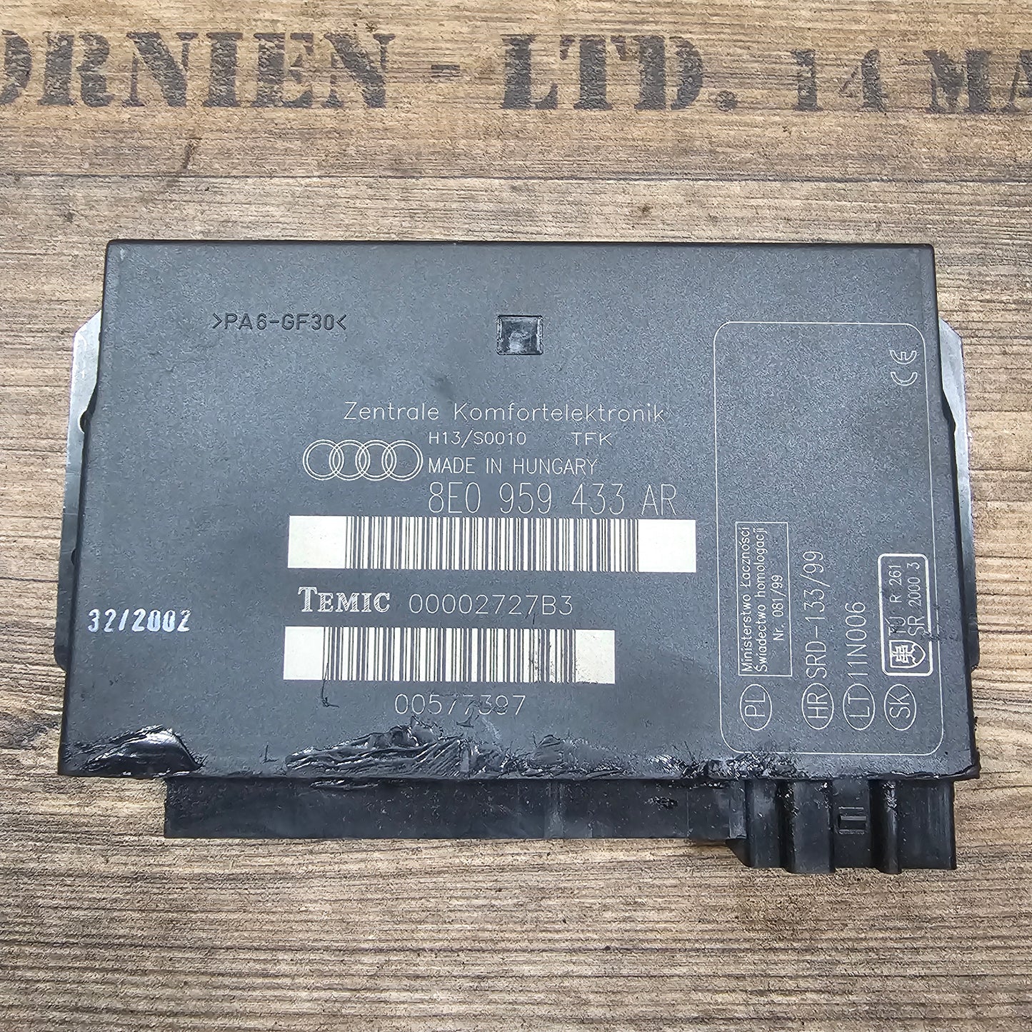 Komfortsteuergerät Audi A4 B6/B7 8E0 959 433 AR - gebraucht